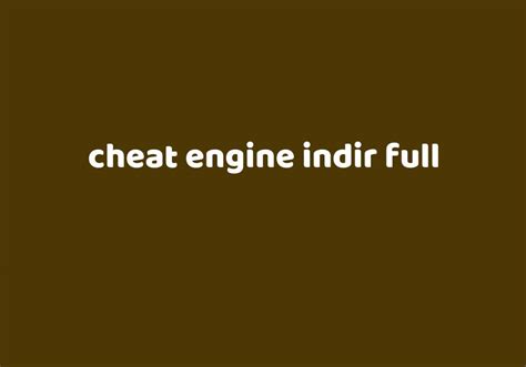Cheat engine indir full